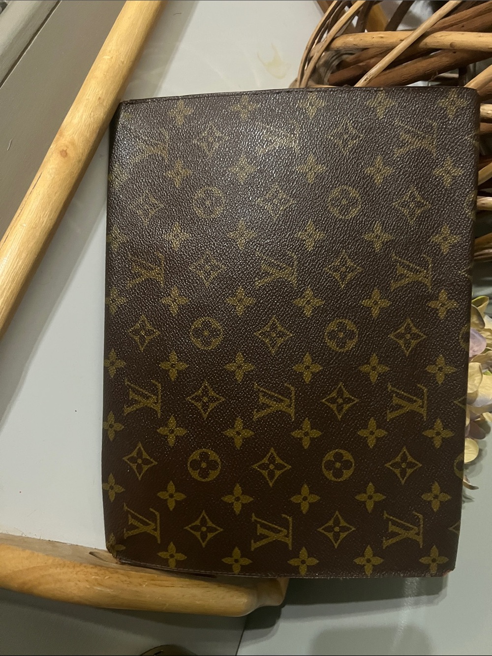 Louis Vuitton Monogram Envelope Beiefcase in Brown with Gold Hardware-Project - Picture 2 of 12